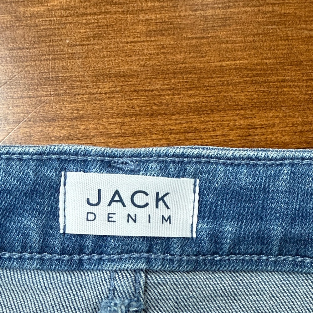 Girl’s Blue Ruffle Jean Shorts - Picture 2 of 3